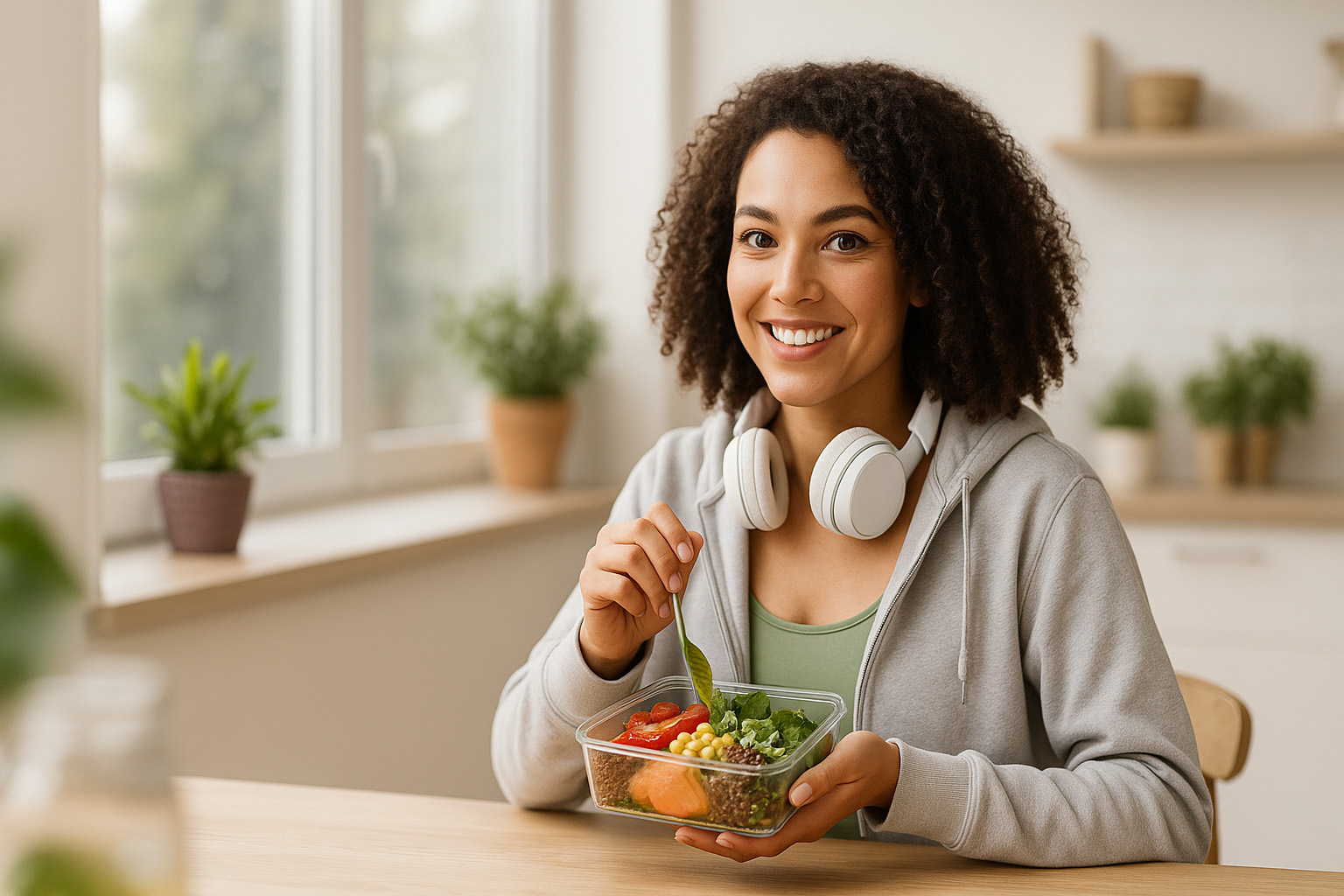 Food eating at home background